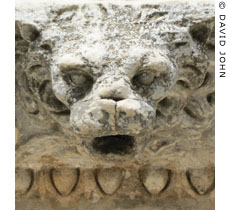 A marble lion head water spout near the Arcadian Way, Ephesus at My Favourite Planet
