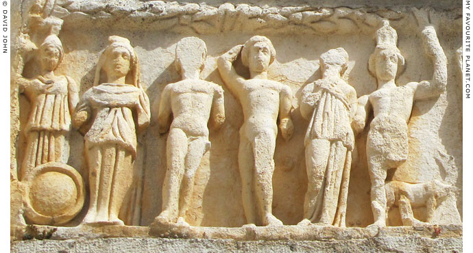 Theodosius and the figures on the left of the Theodosius frieze at My Favourite Planet