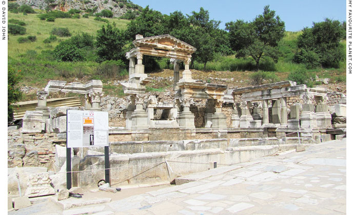 The Fountain of Trajan on the north side of Kuretes Street, Ephesus at My Favourite Planet