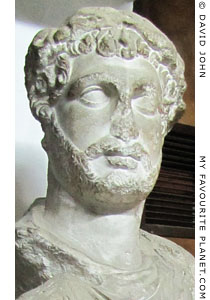 Detail of a statue of Tiberius Julius Celsus Polemaeanus at My Favourite Planet