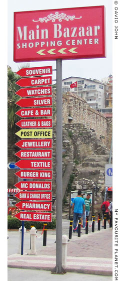 Direction signs at the Main Bazaar, Kusadasi, Turkey at My Favourite Planet