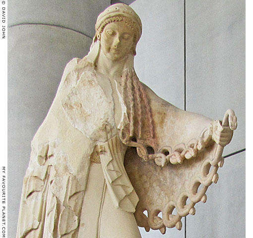 Archaic statue of Athena from the old Temple of Athena Polias, Athens Acropolis at My Favourite Planet