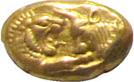 Lydian gold stater of Alyattes, Sardis 610-560 BC at My Favourite Planet