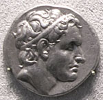 Silver tetradrachm coin of Philetaerus with a portrait of Seleucus I at My Favourite Planet