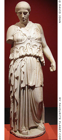 Statue of Athena with the cross-banded aegis from Pergamon in full length at My Favourite Planet