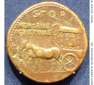 Memorial coin for Agrippina the Elder at My Favourite Planet