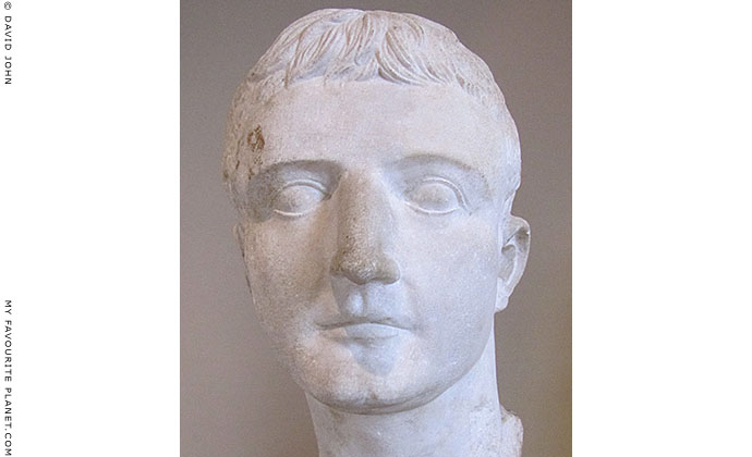 Marble head of Roman Emperor Tiberius from Pergamon at My Favourite Planet