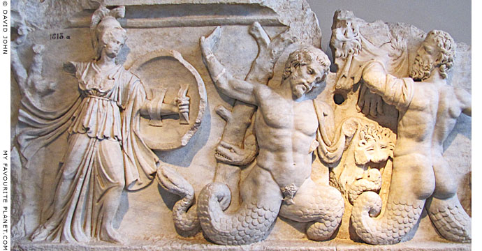 Athena fighting the tritons at My Favourite Planet