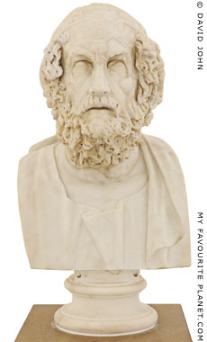 Bust of Homer in the Naples Museum, Italy at My Favourite Planet