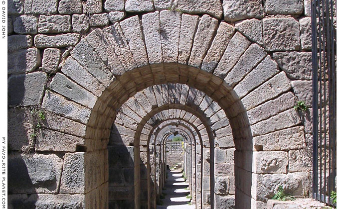 Detail of the arch of a tunnel beneath the Trajaneum Pergamon, Turkey at My Favourite Planet