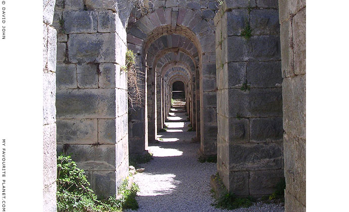 One of the arched tunnels beneath the Temple of Trajan on the Pergamon Acropolis, Turkey at My Favourite Planet