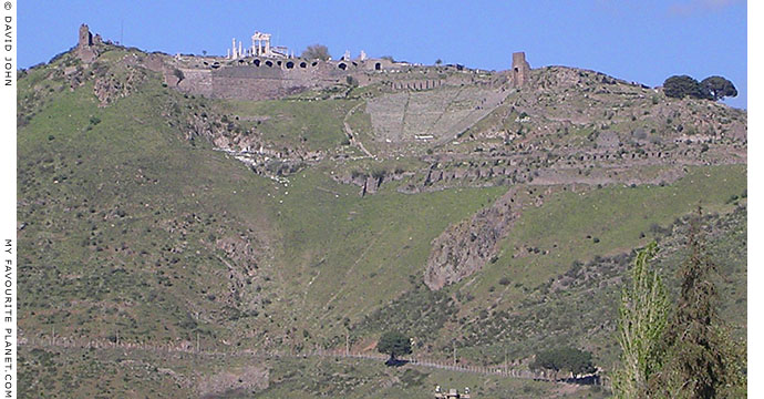 The west side of the hill of the Pergamon Acropolis, Turkey at My Favourite Planet