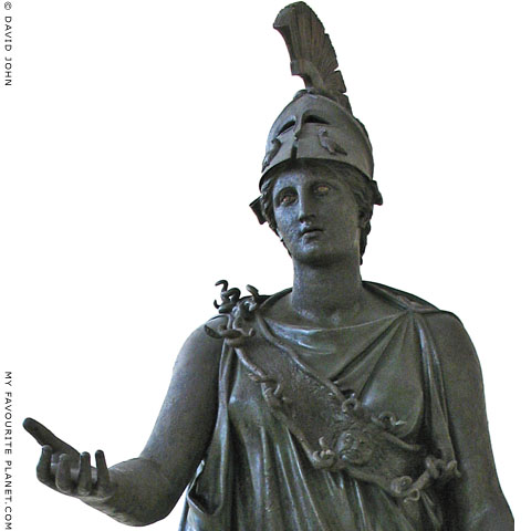 Detail of the Piraeus Athena bronze statue