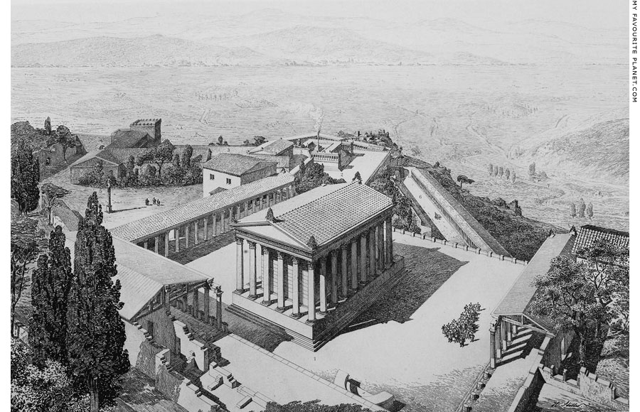 Reconstruction drawing of the Trajaneum, Pergamon at My Favourite Planet