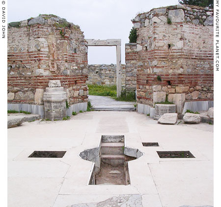A baptismal pool in the Basilica of Saint John, Selcuk, Turkey at My Favourite Planet