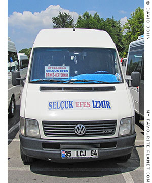 Selcuk dolmus minibus for Sirince and Meryemena at Selcuk bus station