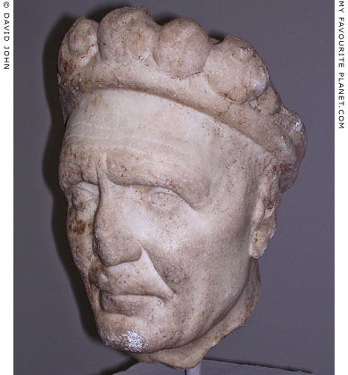 Roman marble head of the so-called philosopher king, Ephesus Archaeological Museum, Selcuk at My Favourite Planet