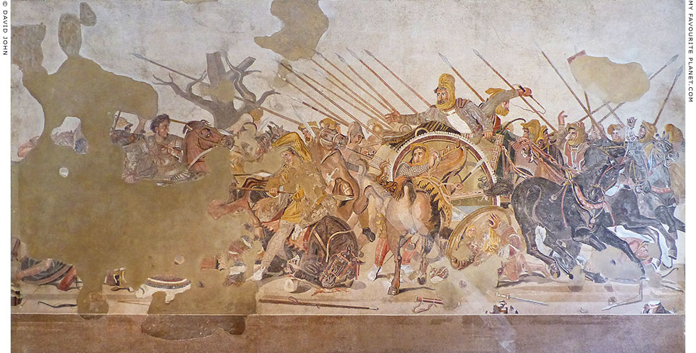 The Alexander Mosaic depicting a battle between Alexander the Great and King Darius III at My Favourite Planet