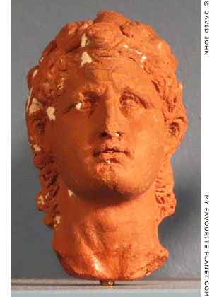 Ceramic head of Ptolemy I in the style of portraits of Alexander the Great at My Favourite Planet