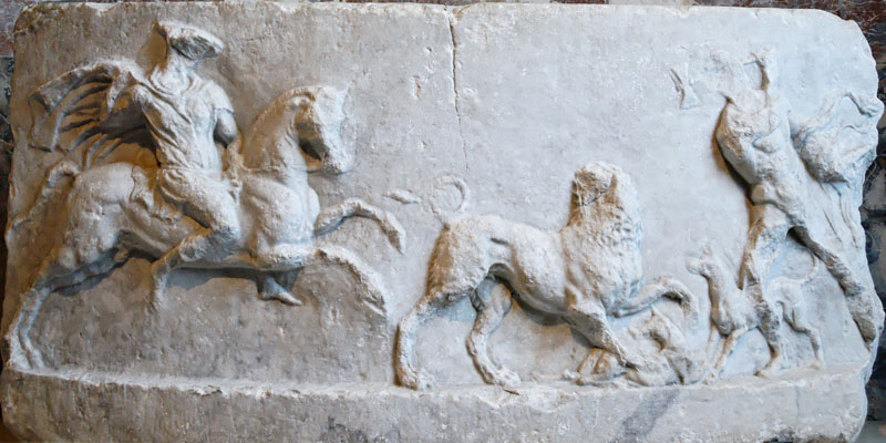 A Hellenistic hunting relief from Messene at My Favourite Planet