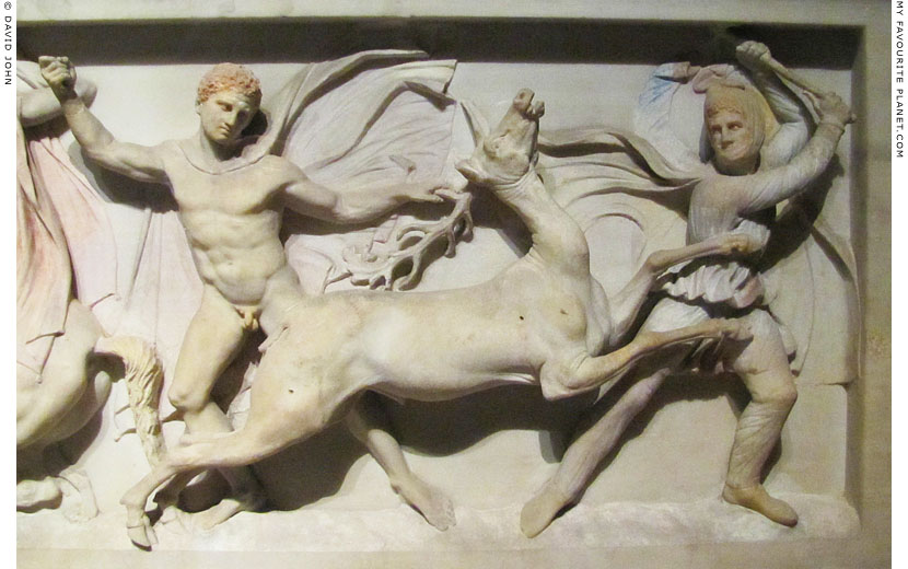 The stag hunt relief on the Alexander Sarcophagus at My Favourite Planet