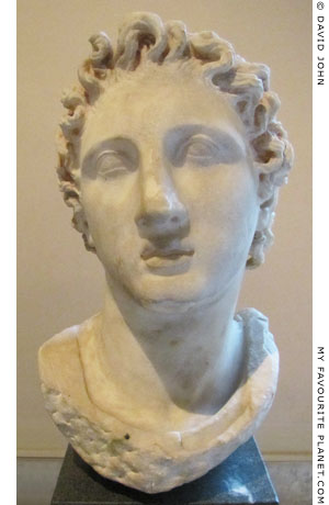 Marble head of Alexander the Great from Kyme at My Favourite Planet