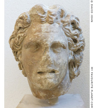 Marble head of Alexander the Great in Olympia at My Favourite Planet