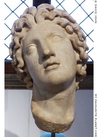 Marble head of Alexander the Great in the Barracco Museum, Rome at My Favourite Planet