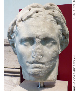 Marble head of Alexander the Great from Tivoli, Rome at My Favourite Planet