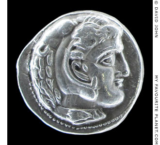 A silver tetradrachms of the Eastern Celts depicting Alexander the Great at My Favourite Planet