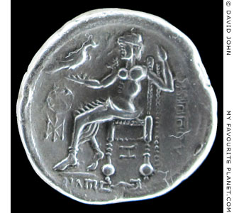A silver tetradrachms of the Eastern Celts depicting Zeus at My Favourite Planet