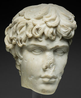 Portrait head of Antinous, Art Institute of Chicago at My Favourite Planet
