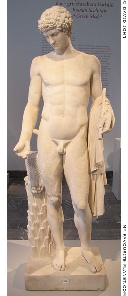 An Omphalos Apollo type statue amended as Antinous at My Favourite Planet