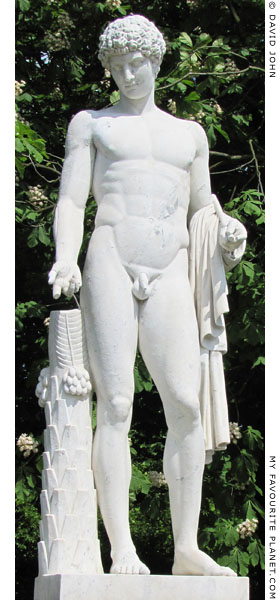 A copy of the Omphalos Apollo statue in the gardens of Sanssouci, Potsdam at My Favourite Planet