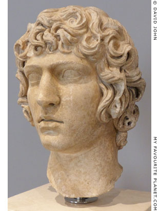 Portrait head of Antinous from Hadrian's Villa, Tivoli at My Favourite Planet