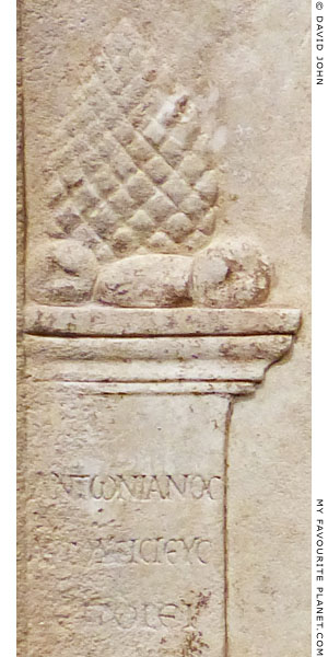 The signature of Antonianos of Aphrodisias on the relief of Antinous as Silvanus at My Favourite Planet