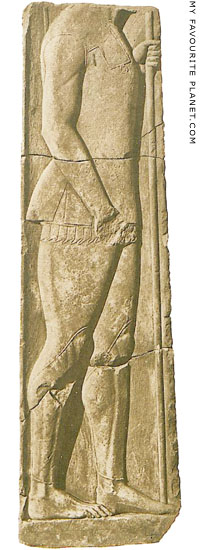 The Archaic warrior grave stele discovered at Ikaria, Attica at My Favourite Planet