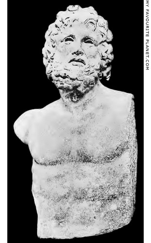 Part of a marble statue of Asklepios found in Piraeus at My Favourite Planet