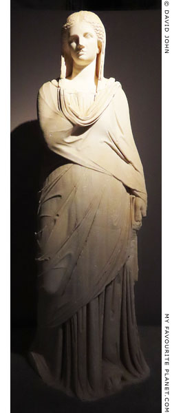 Marble statue of Hygieia or a wealthy Roman woman from Aidepsos, Euboea at My Favourite Planet