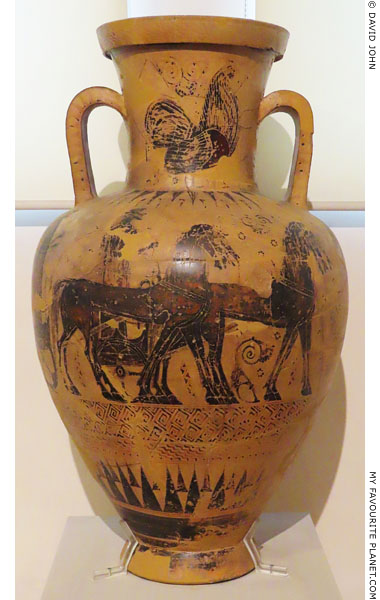 An early Attic black-figure amphora painted by the Piraeus Painter at My Favourite Planet