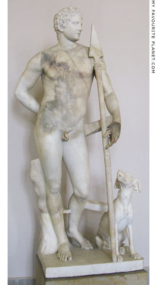 Marble statue of a young man, the so-called Meleager in Berlin at My Favourite Planet