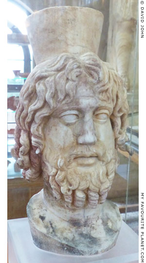 Marble head of Serapis in Corinth at My Favourite Planet