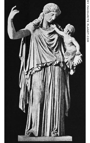 Marble statue of Eirene holding the infant Ploutos, Glyptothek, Munich at My Favourite Planet