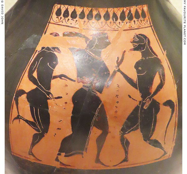 The signature of the potter Nikosthenes on an Attic black-figure amphora at My Favourite Planet