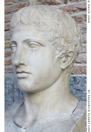 A marble head of the Doryphoros type from Herculaneum at My Favourite Planet