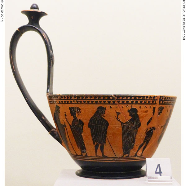 An Attic black-figure kyathos signed by Lydos at My Favourite Planet