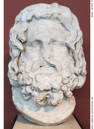 Marble head of Serapis in Thessaloniki at My Favourite Planet Marble head of Serapis in Thessaloniki at My Favourite Planet