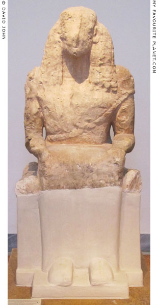 A statue of a seated goddess from the Peloponnese at My Favourite Planet