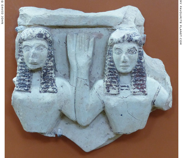 Two female figures in the Daedalic style from Corinth, Greece at My Favourite Planet