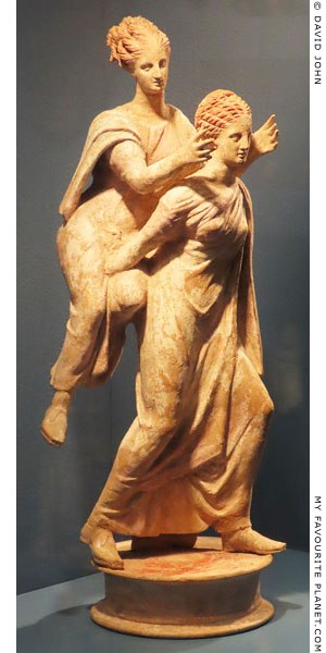 A terracotta figurine of two girls playing ephedrismos, Allard Pierson Museum, Amsterdam at My Favourite Planet